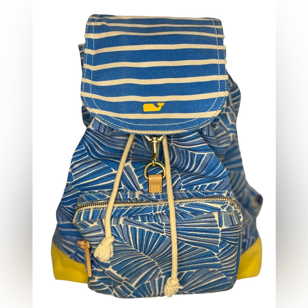 Vineyard Vines Blue and Yellow Backpack